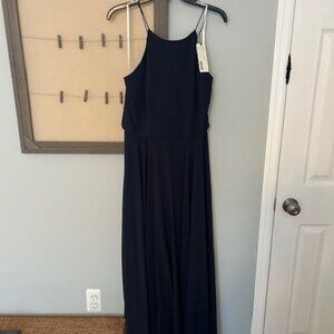 *Never Worn, Brand New - Jenny Yoo Navy Luxe Chiffon Bridesmaid Dress